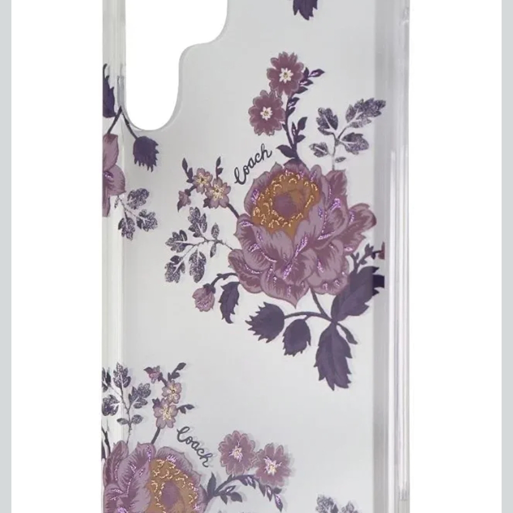 Coach Purple and Gold Floral S22 ultra Phone Case New In Box